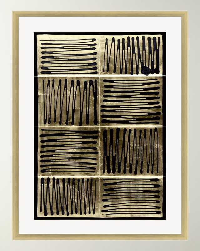 "Galvanize in Gold I" Framed Giclee